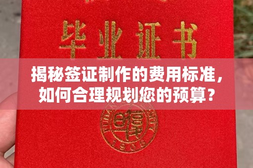 新庄揭秘签证制作的费用标准，如何合理规划您的预算？