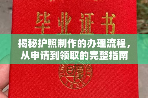 新庄揭秘护照制作的办理流程，从申请到领取的完整指南